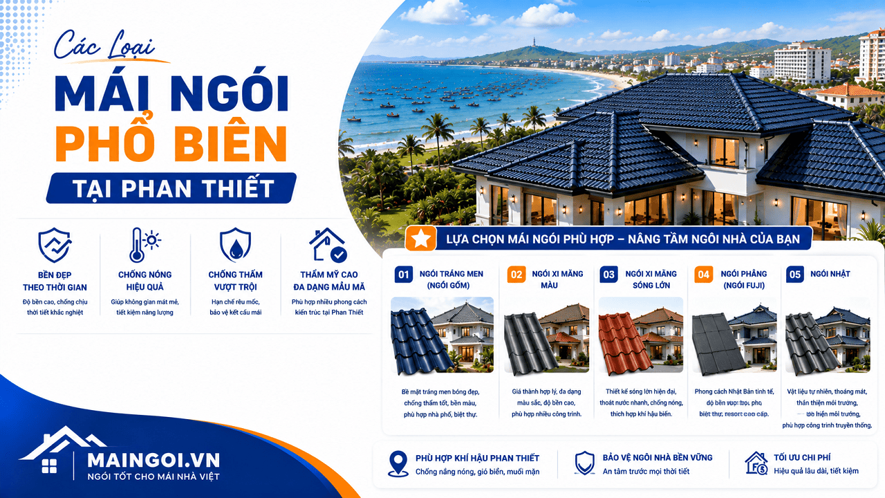Các Loại Mái Ngói Phổ Biến Tại Phan Thiết