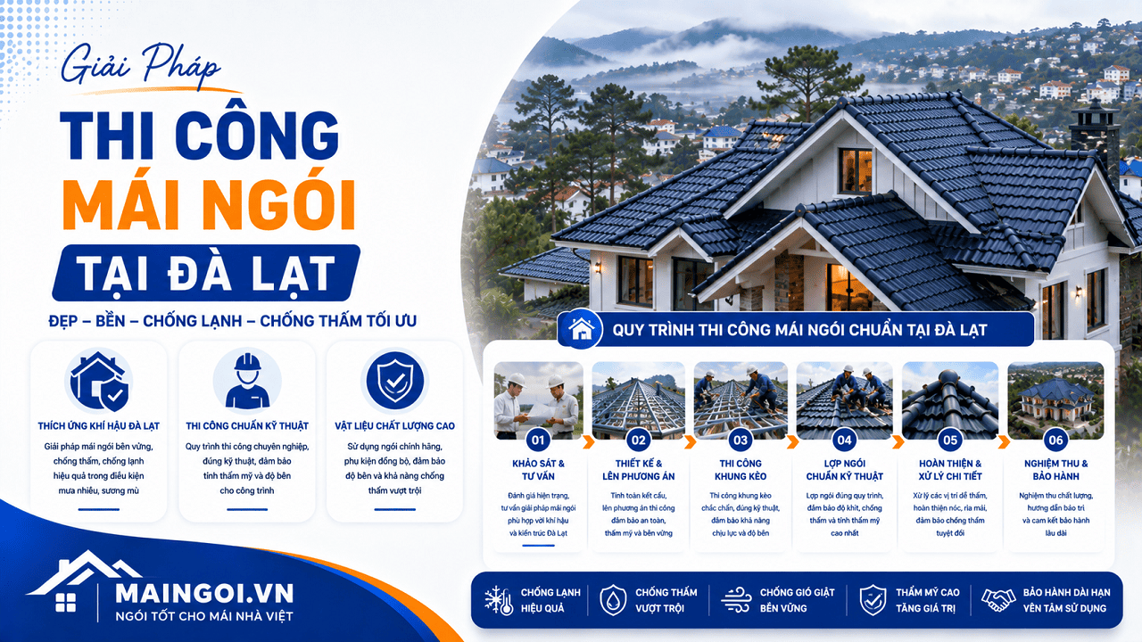 Giải Pháp Thi Công Mái Ngói Tại Đà Lạt