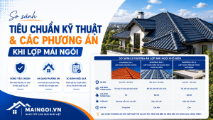 So sánh tiêu chuẩn kỹ thuật & các phương án khi lợp mái ngói