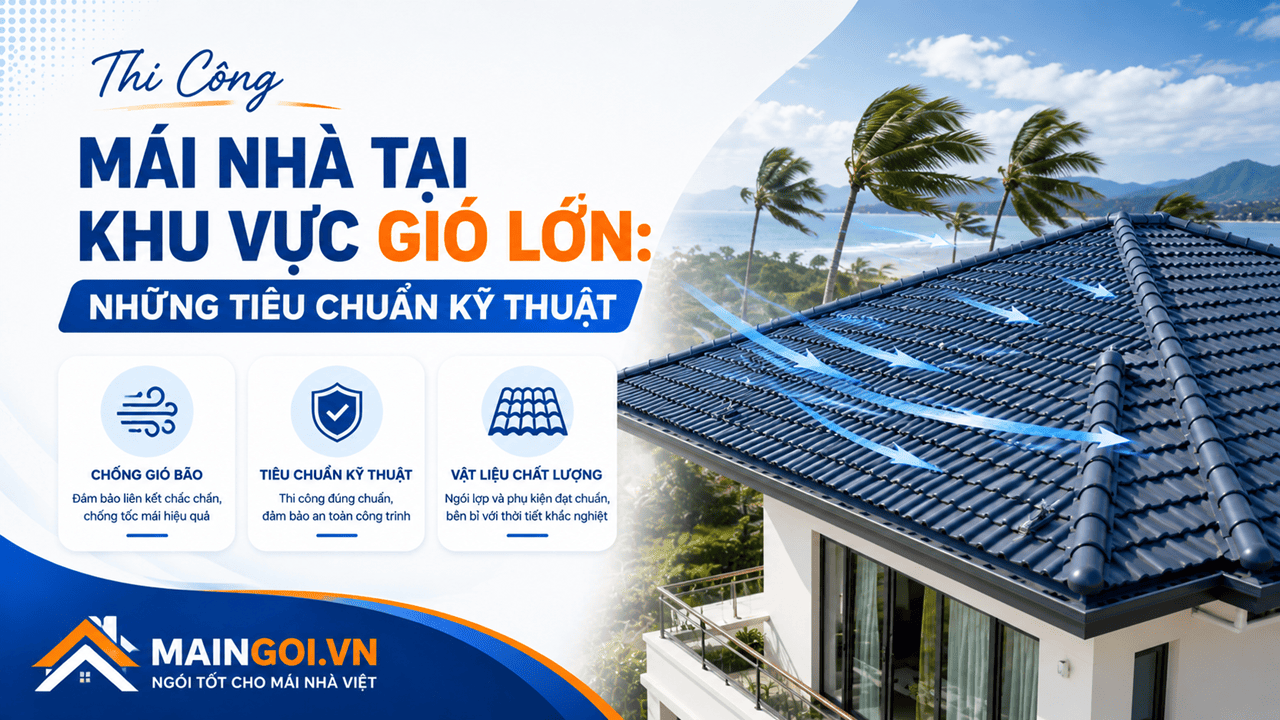 Thi Công Mái Nhà Tại Khu Vực Gió Lớn