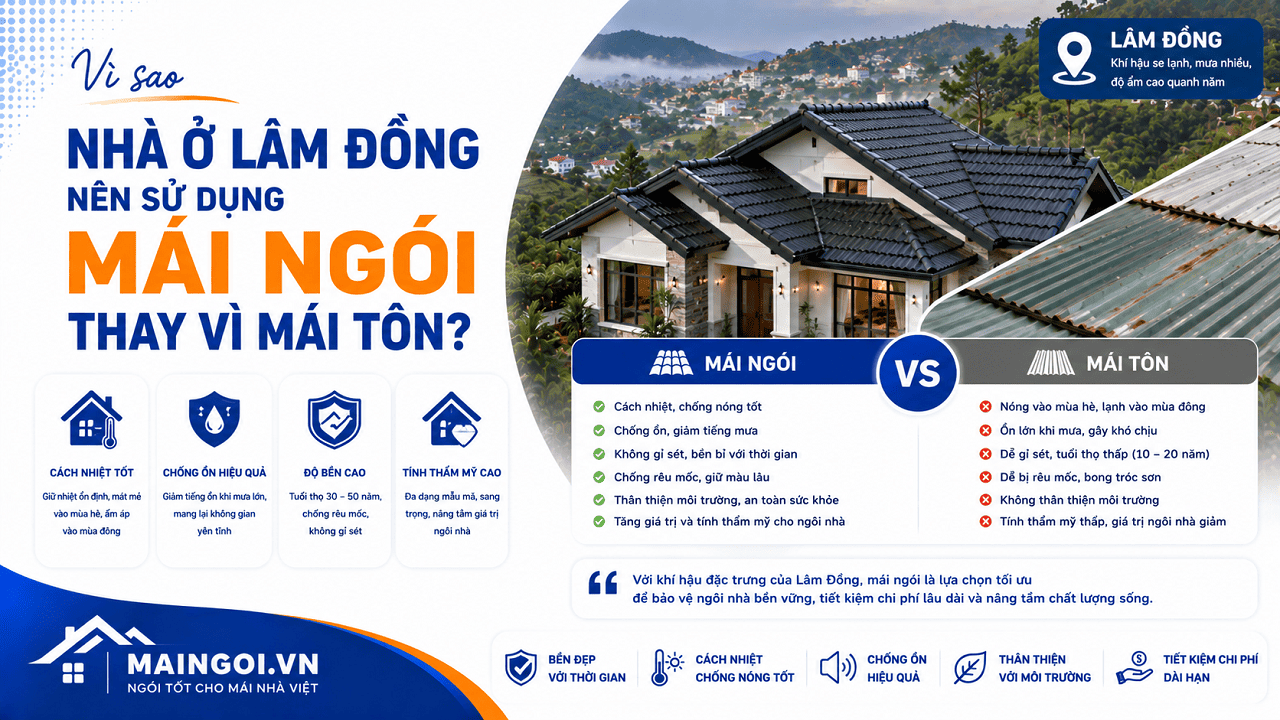 Vì Sao Nhà Ở Lâm Đồng Nên Sử Dụng Mái Ngói Thay Vì Mái Tôn