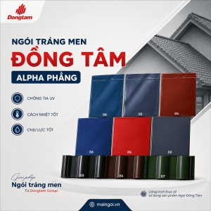 Ngói tráng men Đồng Tâm Alpha phẳng