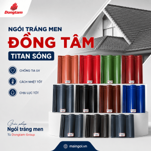 Ngói tráng men Đồng Tâm Titan Sóng